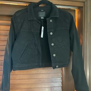 American eagle cropped jean jacket